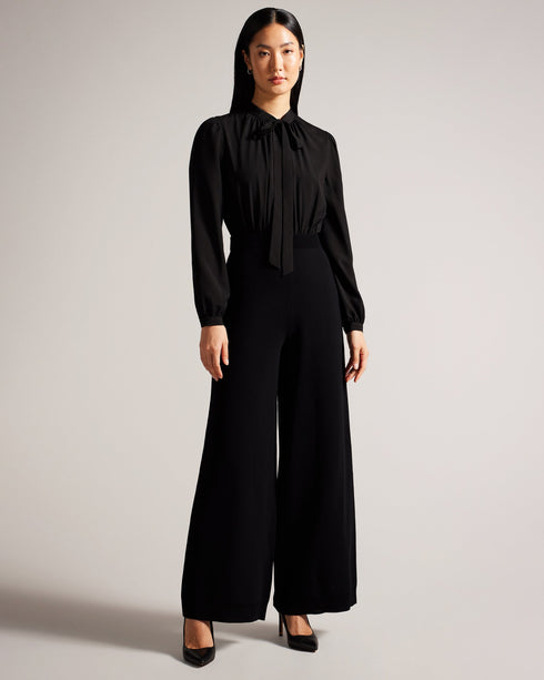 LEOT-Trousers-Knitted Trouser Jumpsuit- Ted Baker Romania